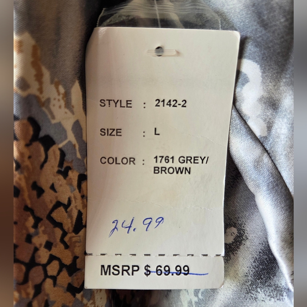Madison Paige Blouse Size L New With Tags Snake Print - Picture 7 of 8